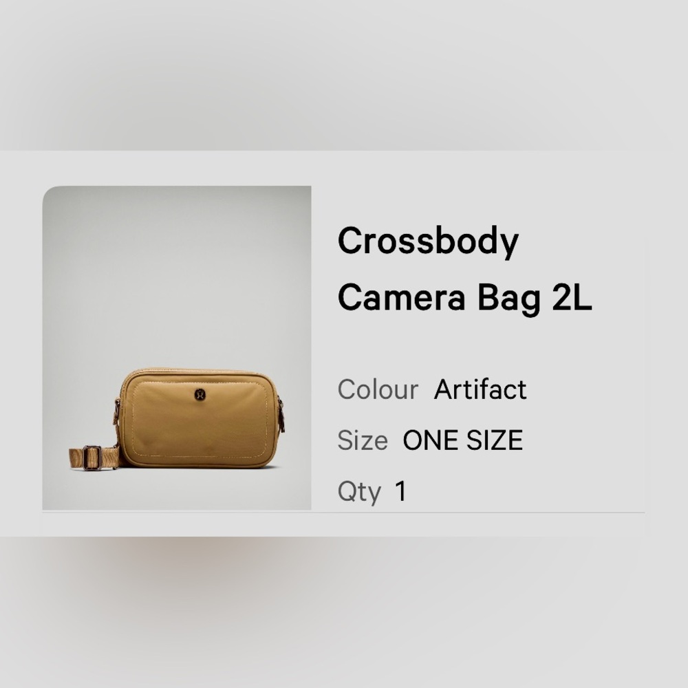 Lululemon Crossbody Camera Bag 2L in Artifact color